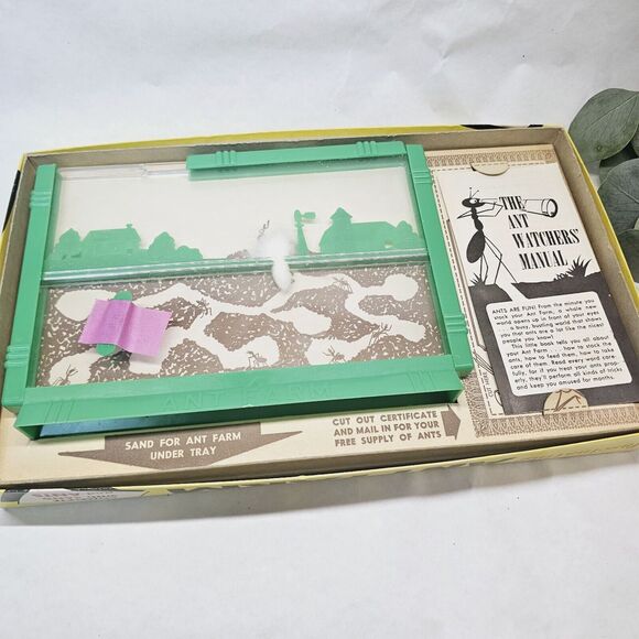 Vintage Ant Farm 1959 Fascinating Never Used EIC Grossman Live Ants! Older - Picture 11 of 15